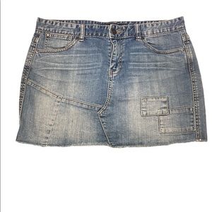 Calvin Klein Denim Patchwork Skirt